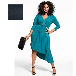 NEW Lane Bryant Drape Front Maxi Dress 14/16